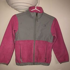 Preowned North Face fleece girl zip up jacket